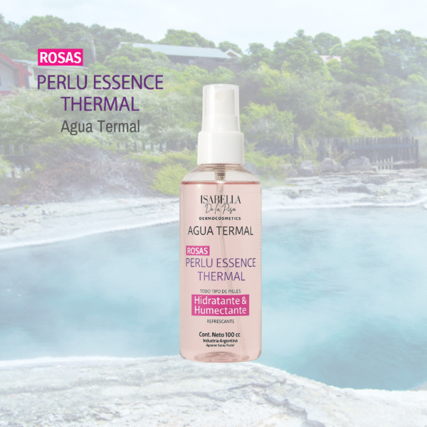 Muestra de agua thermal perlu essence thermal rosas.
