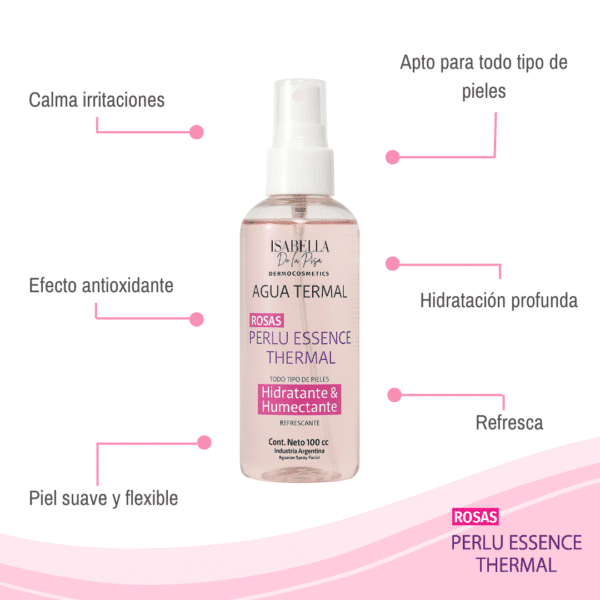 Características de Perlu essence thermal rosas.