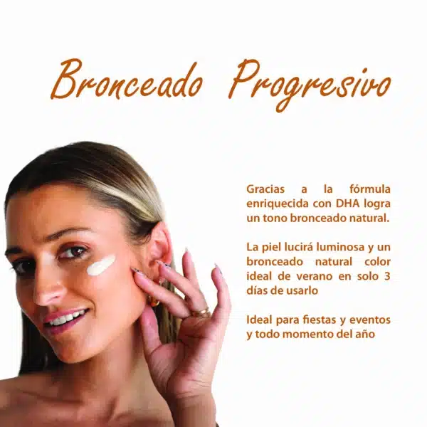 aqui se muestra la textura de la crema bronceadora