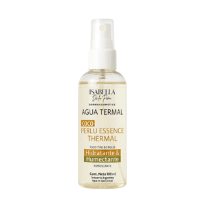 Agua termal con minerales. Calma, hidrata y protege con acción antiedad. Ideal como tónico o bruma refrescante. Fragancia delicada de coco.