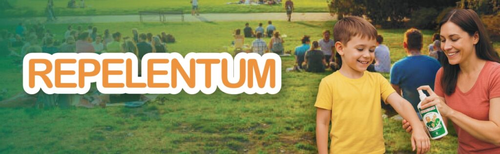 Banner principal para Repelentum, repelente para insectoss que tambíen cuida la piel.